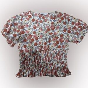 Paper Crane Smocked Hem Top